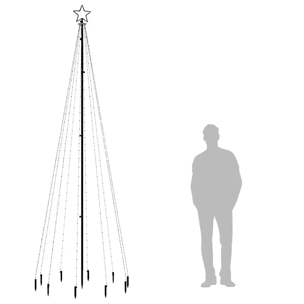 Christmas Tree Holiday Decoration 300cm Tall Blue with 310 LEDs