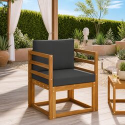 Quality Brown Acacia Wood Outdoor Sectional Sofa Set