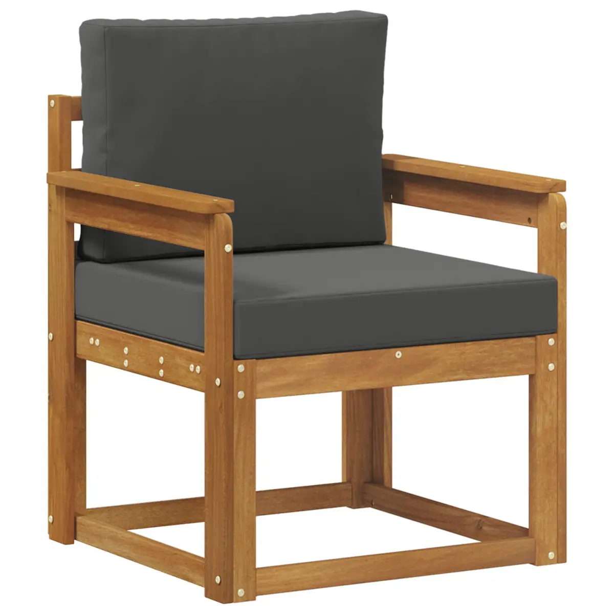 Outdoor Sectional Sofa Set Solid Acacia Wood Brown Garden Patio Furniture