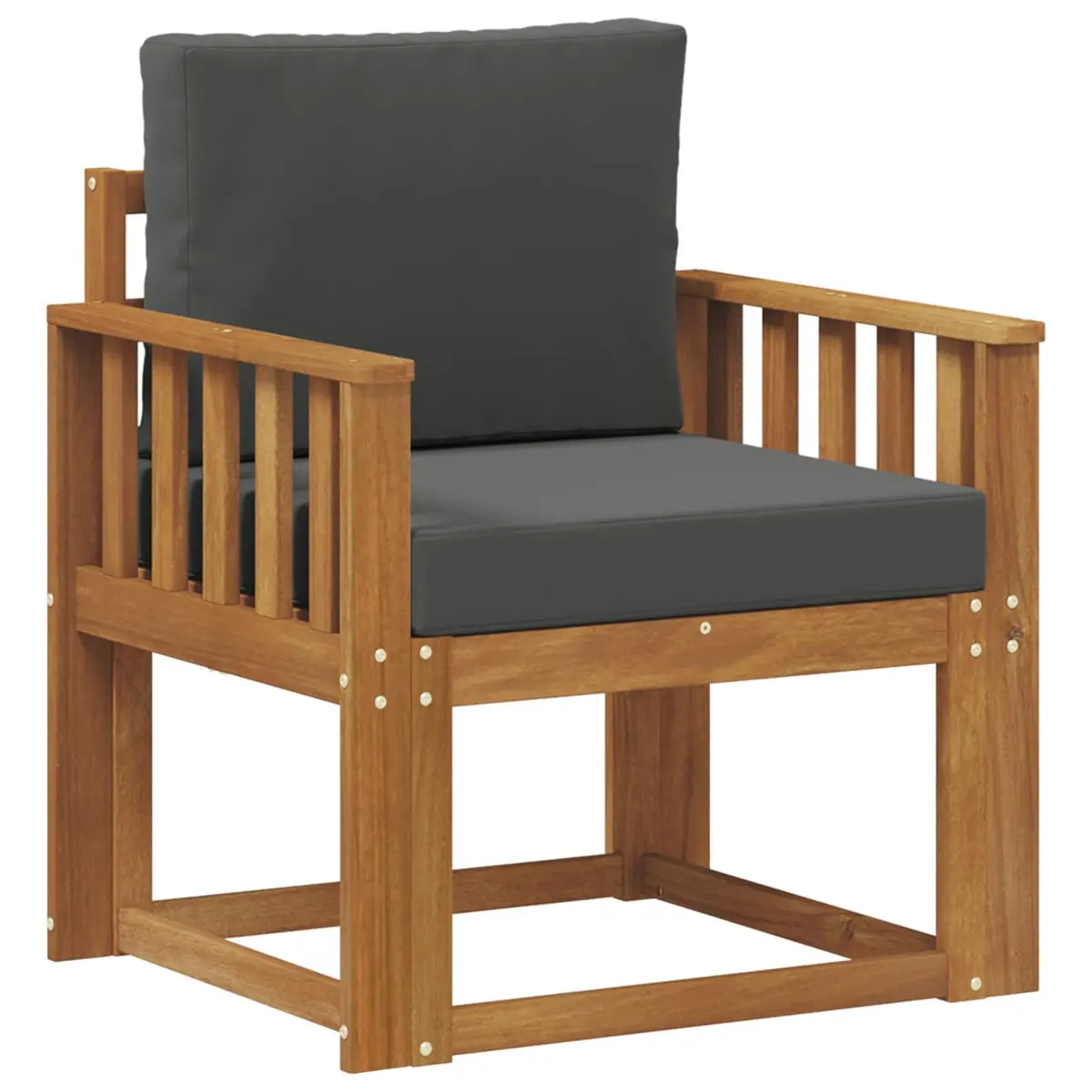 Outdoor Sectional Sofa Set Garden Furniture Solid Wood Brown Patio Seating Unit