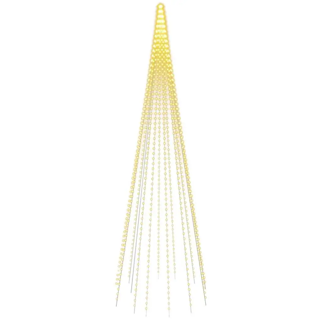 LED Christmas Tree 500cm 732 Warm White Lights 8 Effects Outdoor