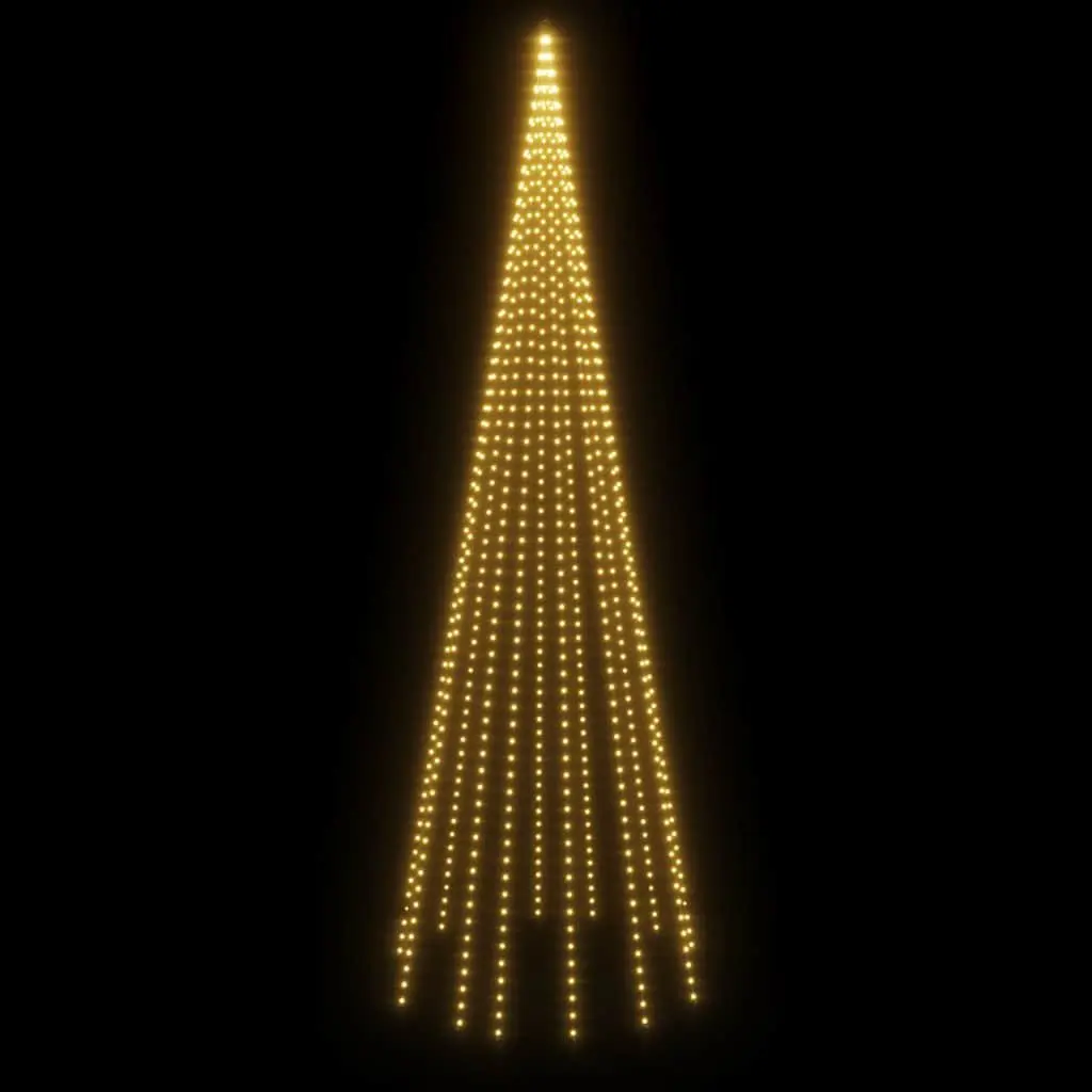 LED Christmas Tree 500cm 732 Warm White Lights 8 Effects Outdoor