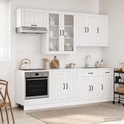 High Gloss White Kitchen Unit: 8 pcs for Practical Storage