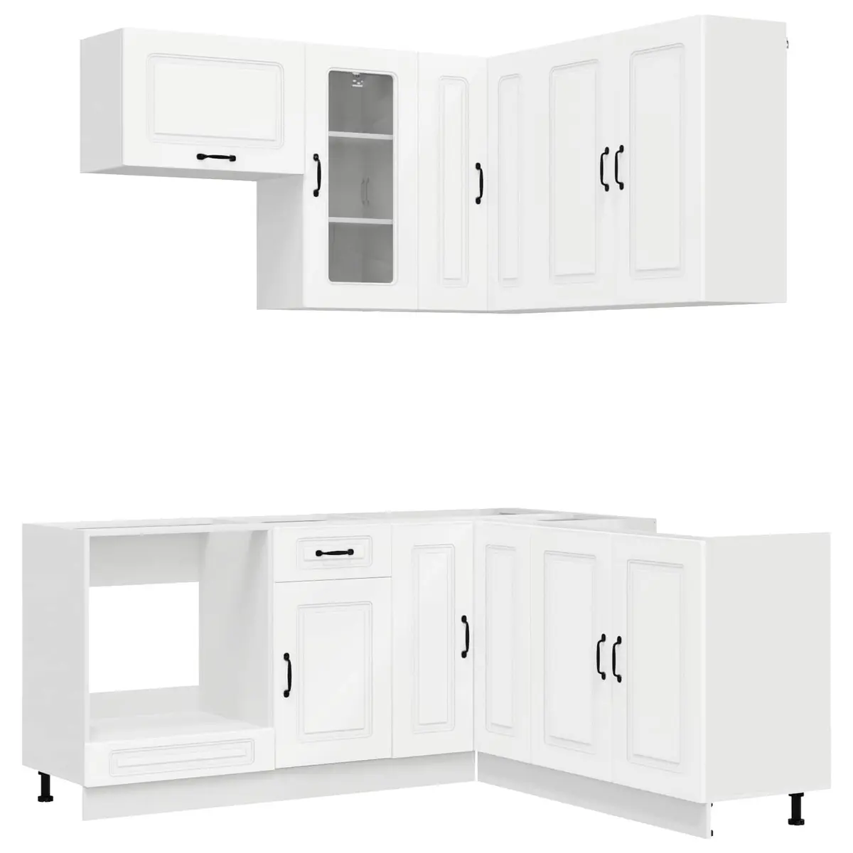 White Engineered Wood Kitchen Cabinet Unit