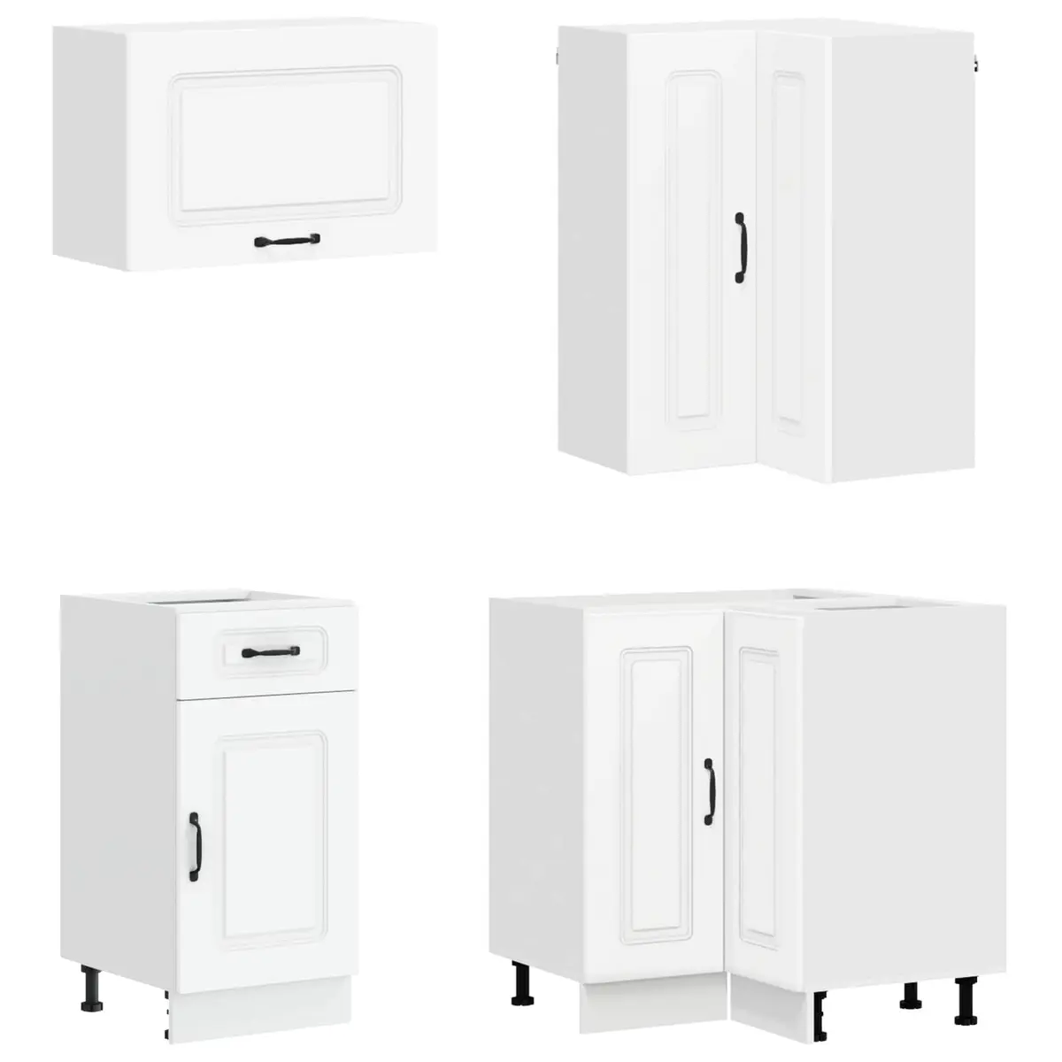 White Engineered Wood Kitchen Cabinet Unit