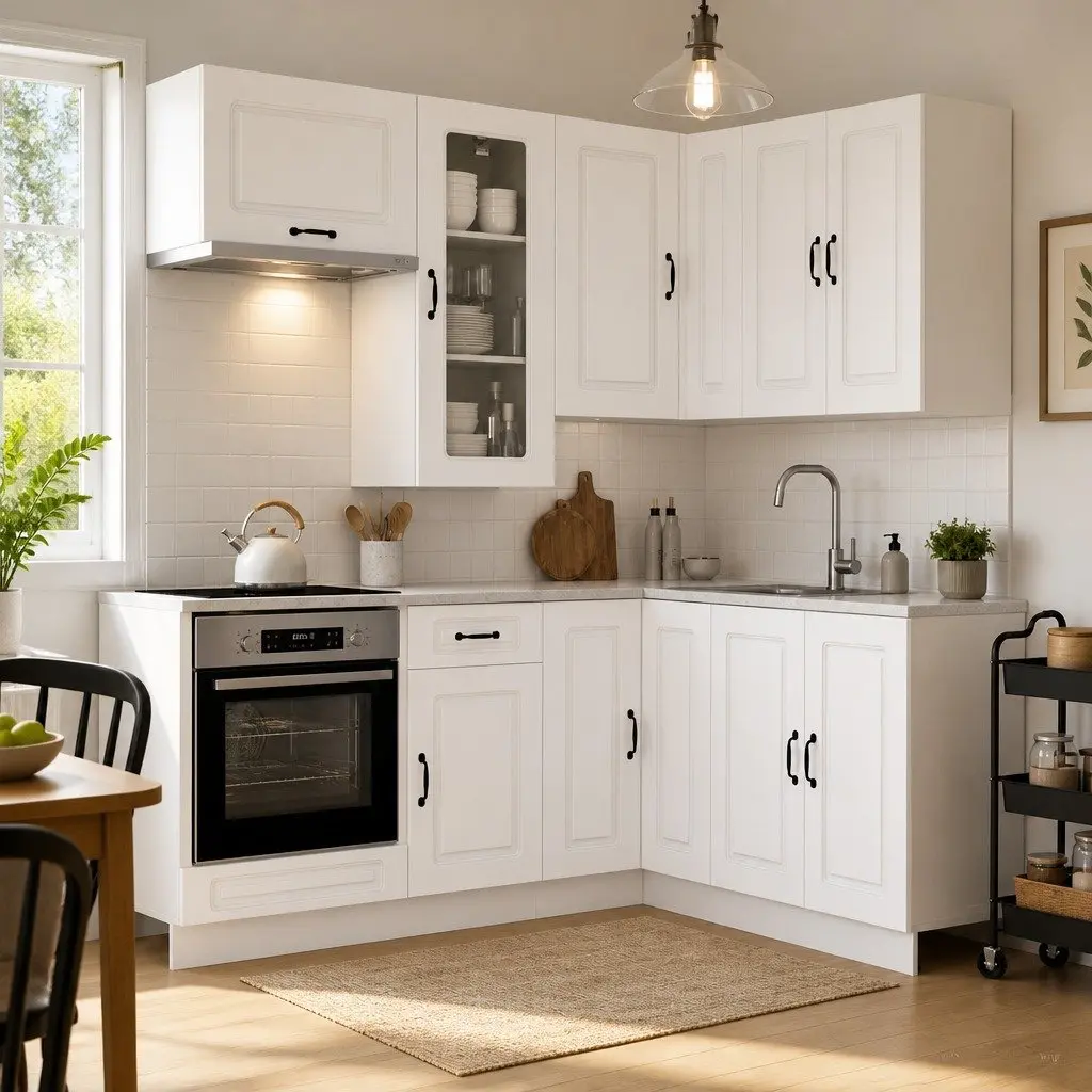 8-Piece Kitchen Cabinet Set with Adjustable Storage