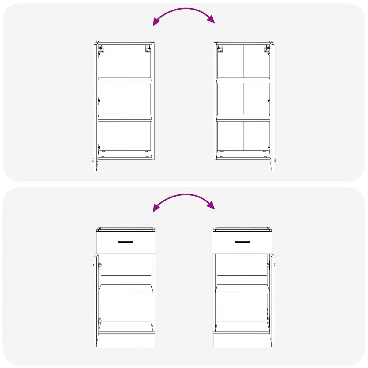 8-Piece Kitchen Cabinet Unit for Lasting Organization