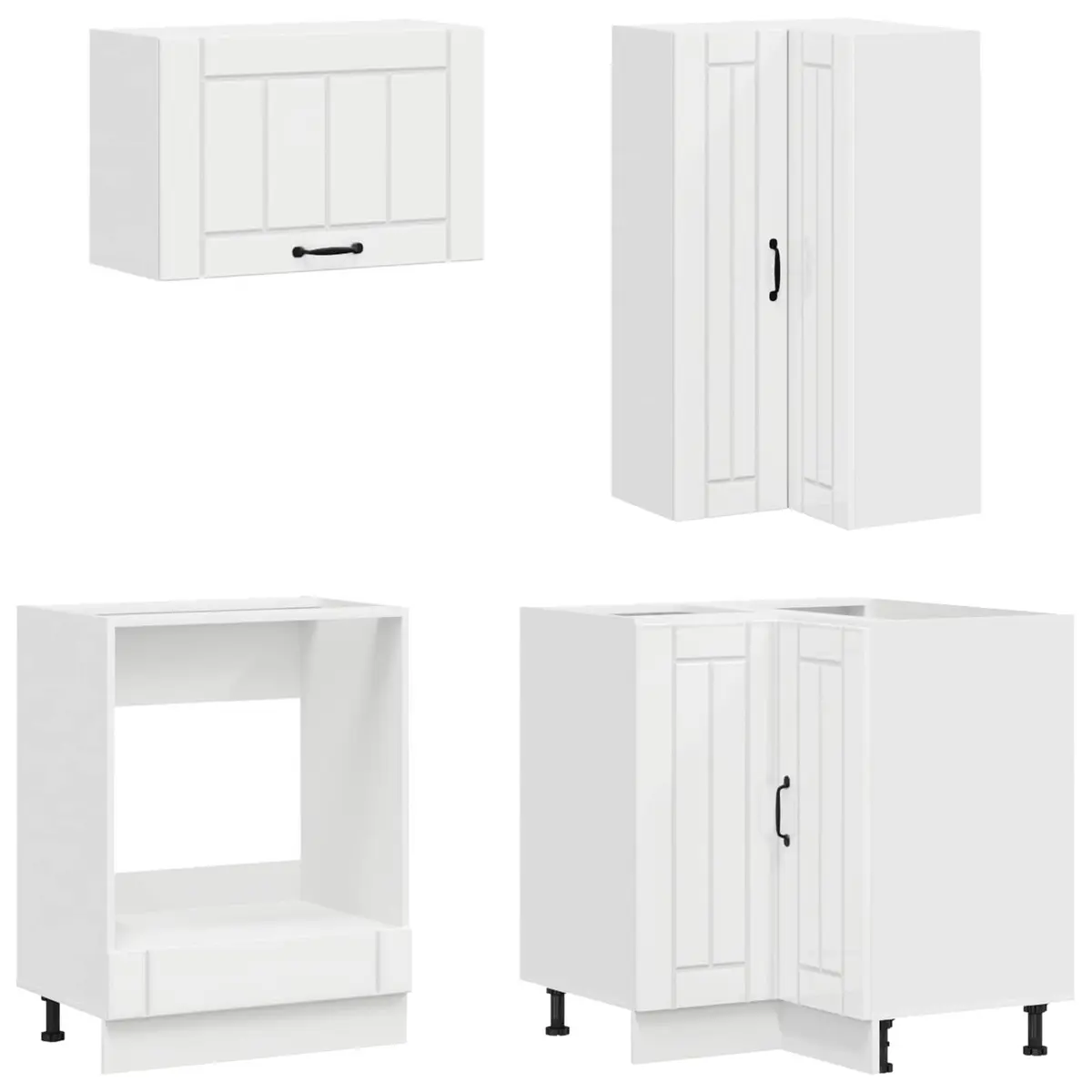 8 Piece High Gloss White Kitchen Cabinet Unit