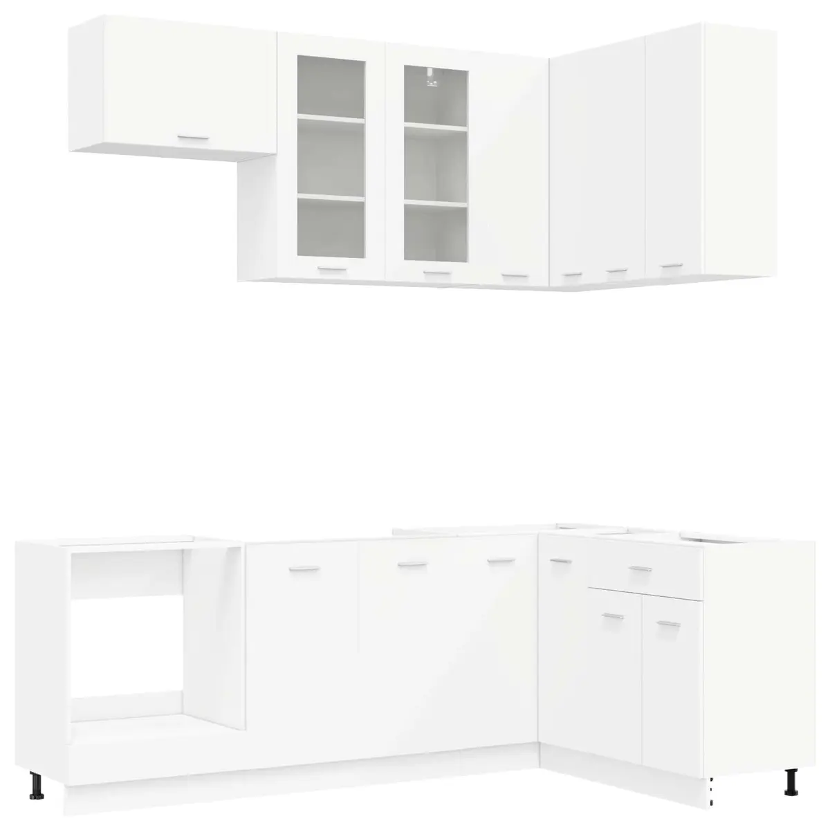 8-Piece Kitchen Cabinet Set in White