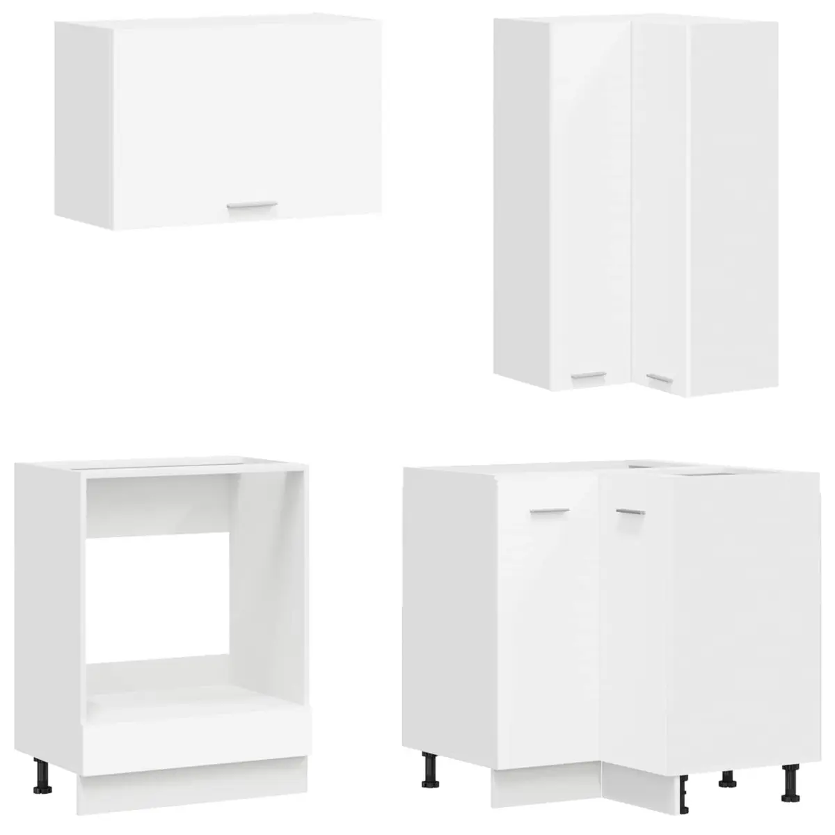 8-Piece Kitchen Cabinet Set in White