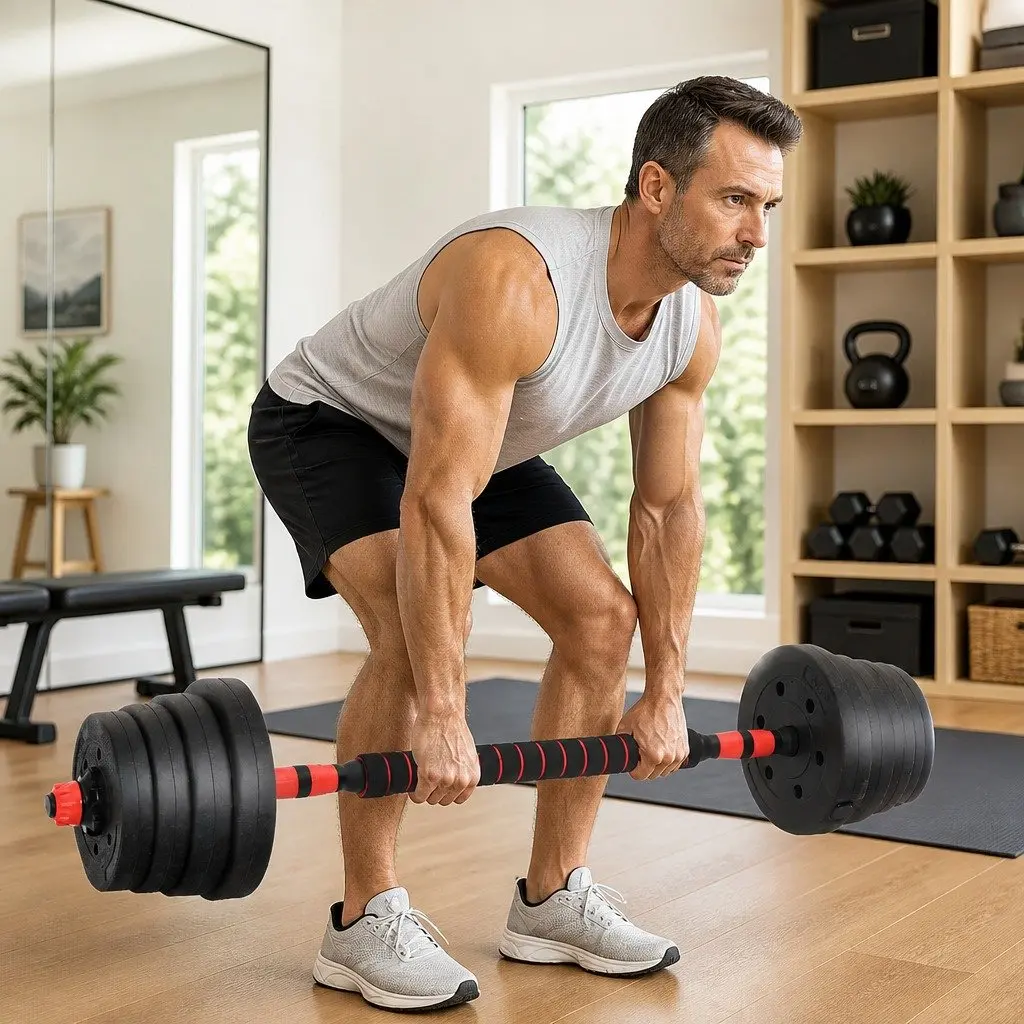 Adjustable Dumbbell Set 40kg Home Gym Fitness Black