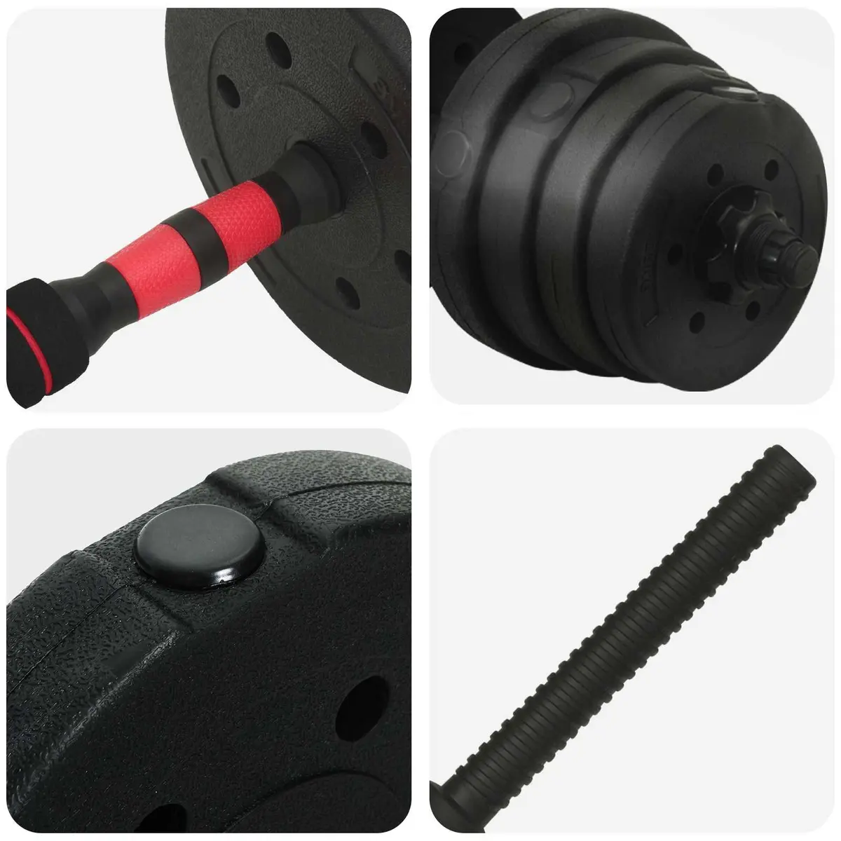 Adjustable Dumbbell Set 40kg Home Gym Fitness Black