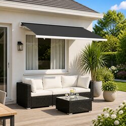 Reliable Anthracite Awning Replacement Fabric for Outdoors