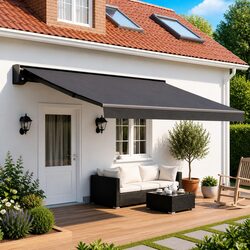Value-Driven Anthracite Awning Replacement Fabric 400 x 300 cm