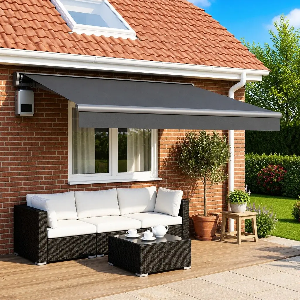 Awning Replacement Fabric Weather-Resistant 500 x 300 cm Anthracite