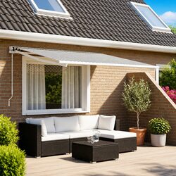 Awning Replacement Fabric Anthracite White 500 x 300 cm Outdoor Shade