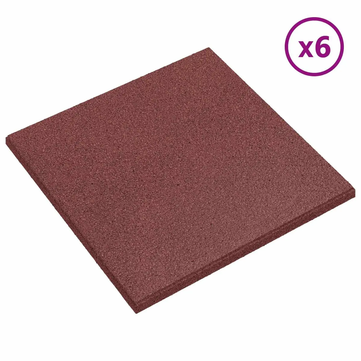 Fall Protection Tiles 12 Piece Outdoor Garden Play Area Flooring 50 x 50 cm Red