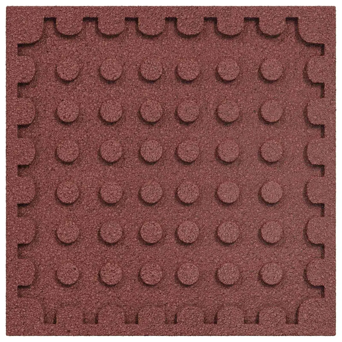 Fall Protection Tiles Outdoor Rubber Flooring 50 x 50 cm Red 24 Piece