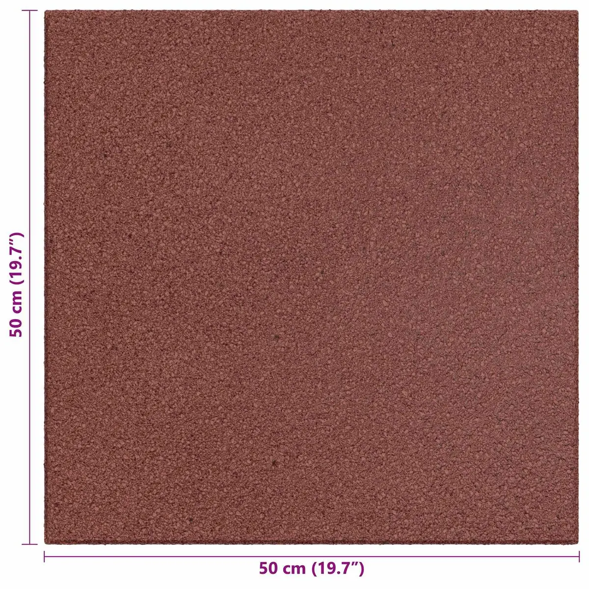 Fall Protection Tiles Outdoor Rubber Flooring 50 x 50 cm Red 24 Piece