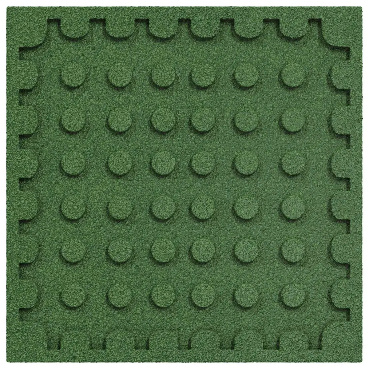 Fall Protection Tiles Green 50 x 50 cm Outdoor Garden Flooring Rubber 12 Piece