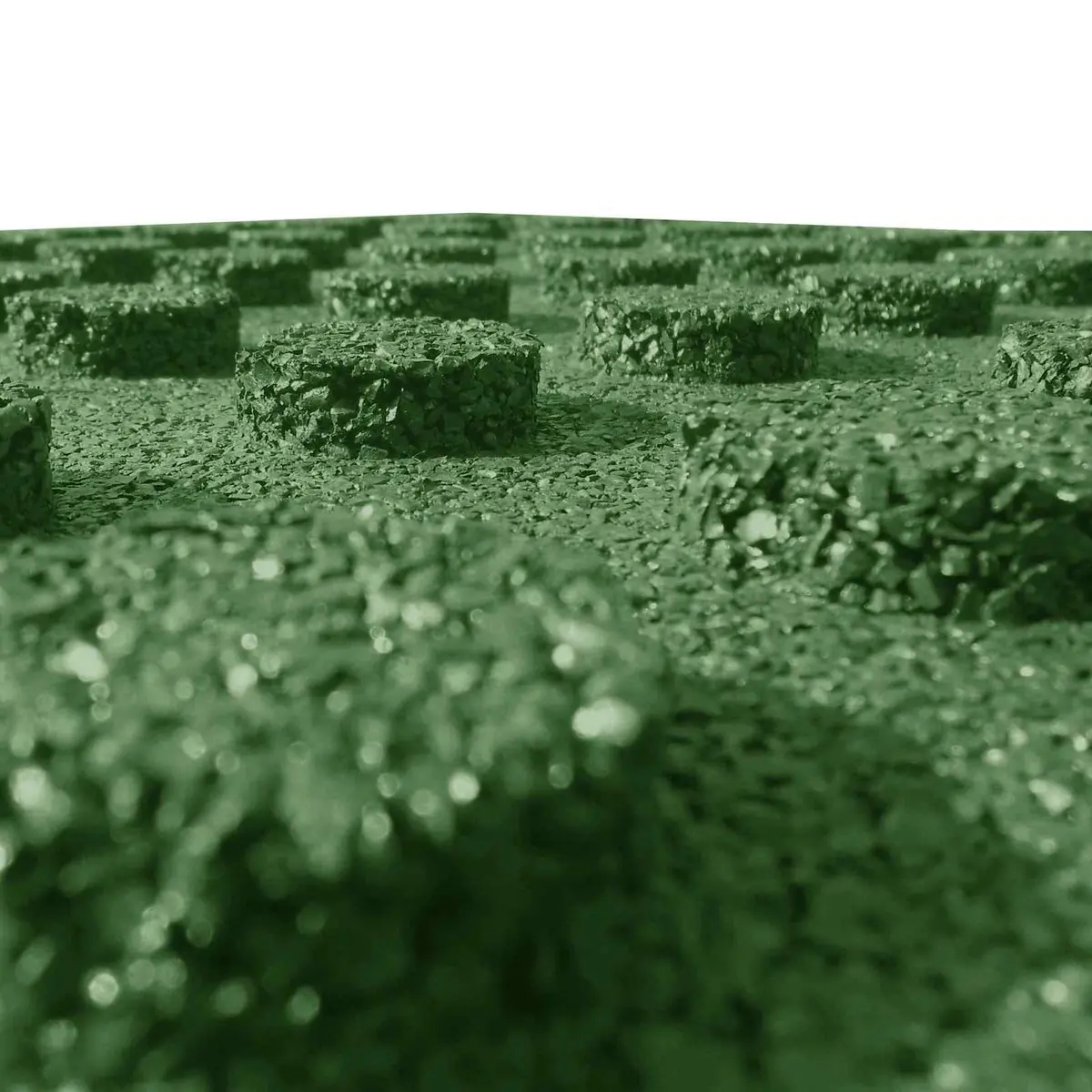 Fall Protection Tiles Green 50 x 50 cm Outdoor Garden Flooring Rubber 12 Piece