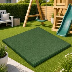 Reliable 18 pcs Green Fall Protection Tiles for Outdoor Use