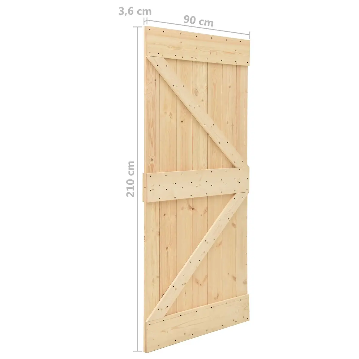 Interior Room Divider Sliding Door 2 Piece Natural Black Solid Pine Wood