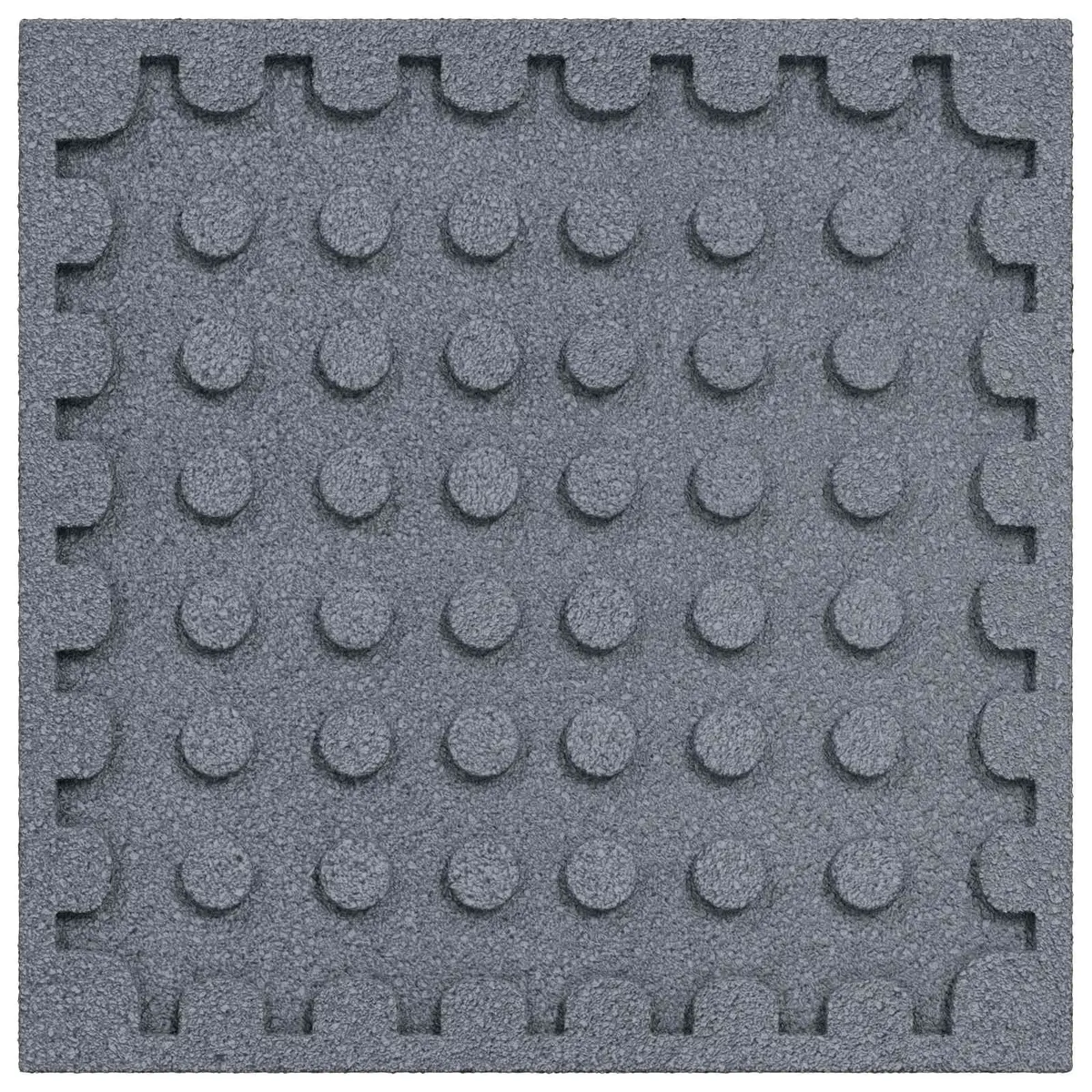 Fall Protection Tiles Outdoor Garden Play Area Flooring 50 x 50 cm Grey 12 Piece