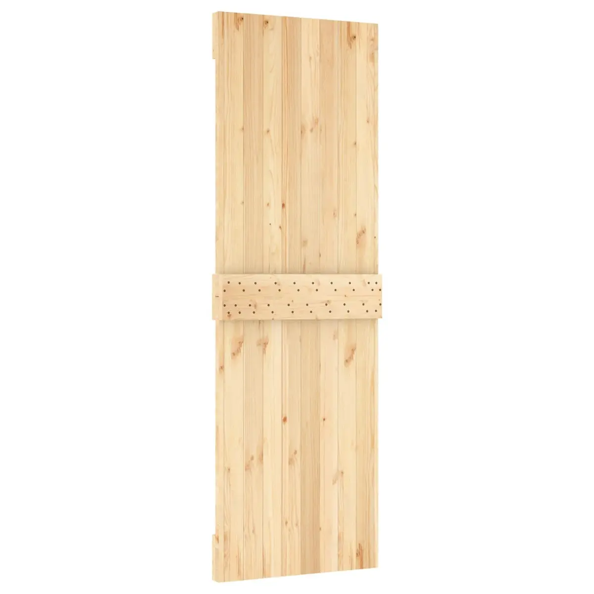 Sliding Door Room Divider Solid Pine Wood 70 x 210 cm Natural White
