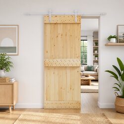 Reliable Sliding Door in Natural White - 80 x 210 cm