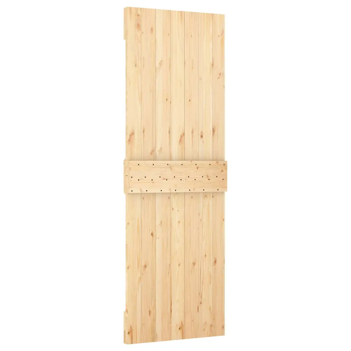 Sliding Door Solid Pine Wood Natural 70 x 210 cm