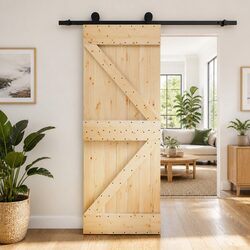 Reliable Sliding Door with Solid Pine Construction