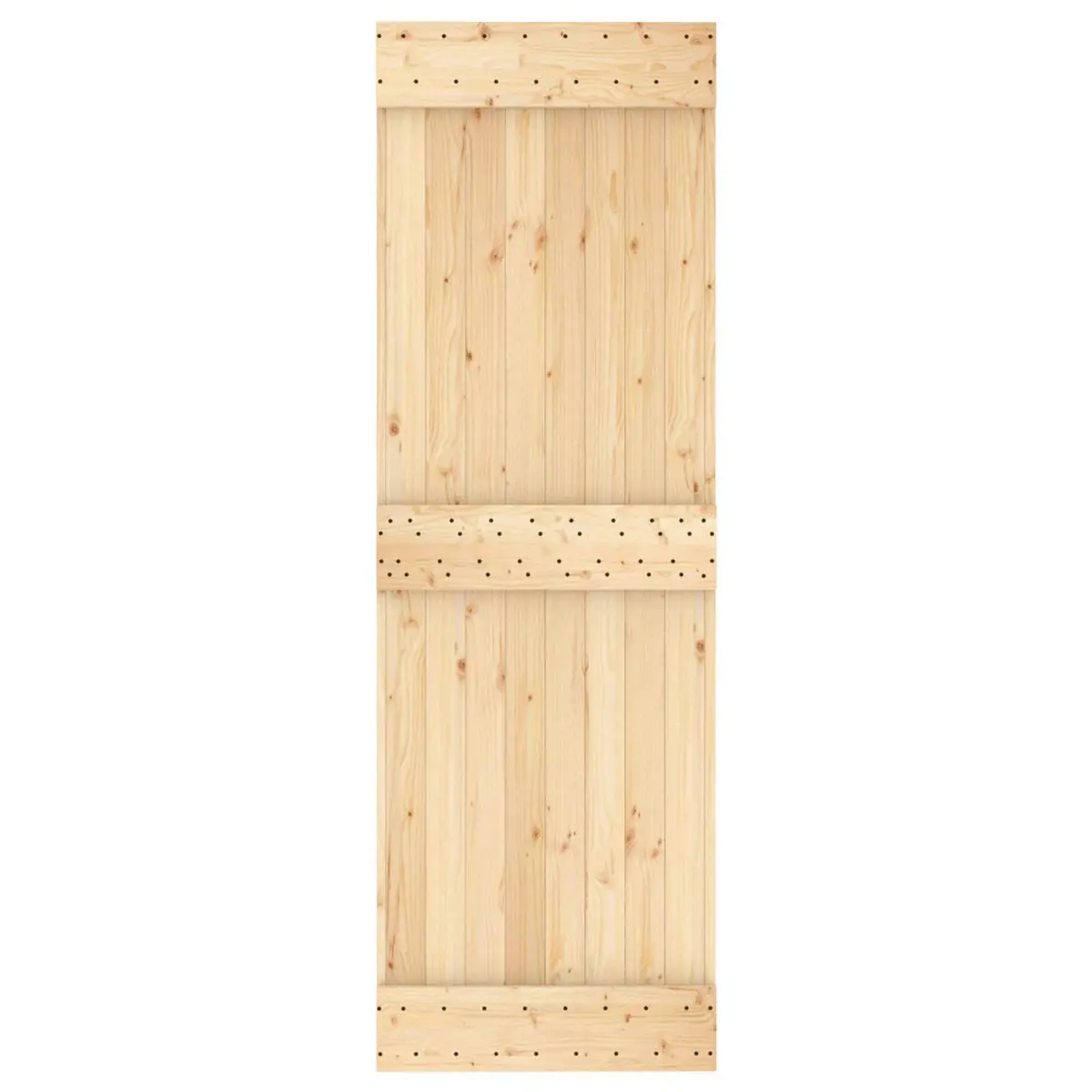 Sliding Door Solid Pine Wood Natural Brown 70x210cm Modern Room Divider