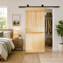 Reliable Pine Wood Sliding Door 90 x 210 cm