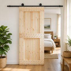 Reliable Sliding Door, Built with Solid Pine for Longevity