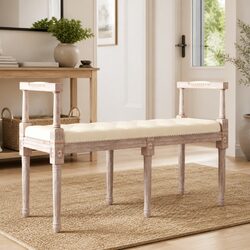 Practical Linen Bench with Comfort and Style