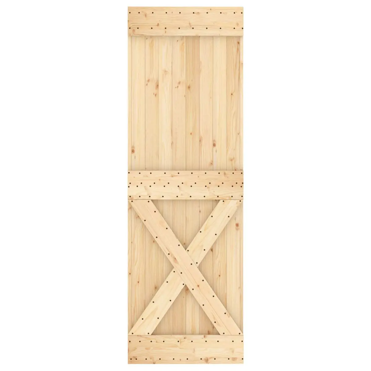 Sliding Door 70 x 210 cm Space-Saving Room Divider Pine Wood Modern Design