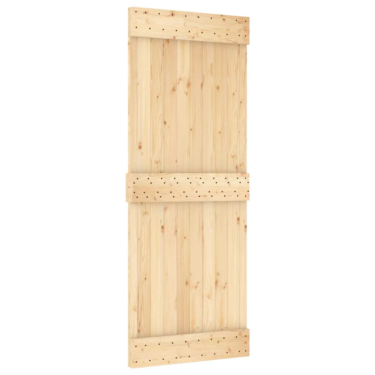 Sliding Door Solid Pine Wood Natural White 80 x 210 cm Modern Room Divider