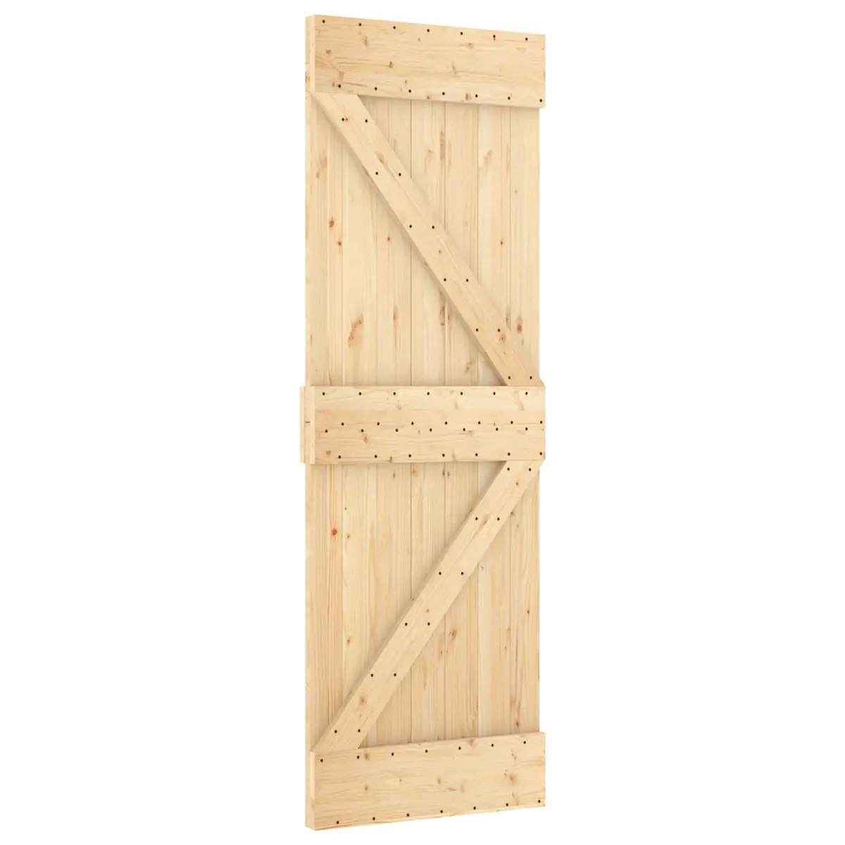 Sliding Door Natural White Solid Pine Wood 70x210cm Modern Interior Room Divider