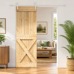 Reliable Solid Pine Wood Sliding Door 80 x 210 cm
