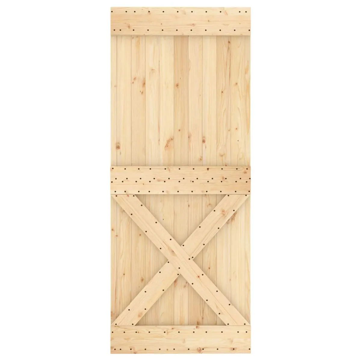 Sliding Door Natural White 100 x 210 cm Solid Pine Wood Room Divider