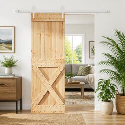 Affordable Sliding Door: Solid Pine Wood 70 x 210 cm