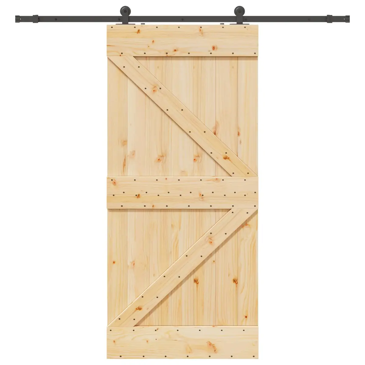 Sliding Door Space-Saving Interior Room Divider 80 x 210 cm Brown