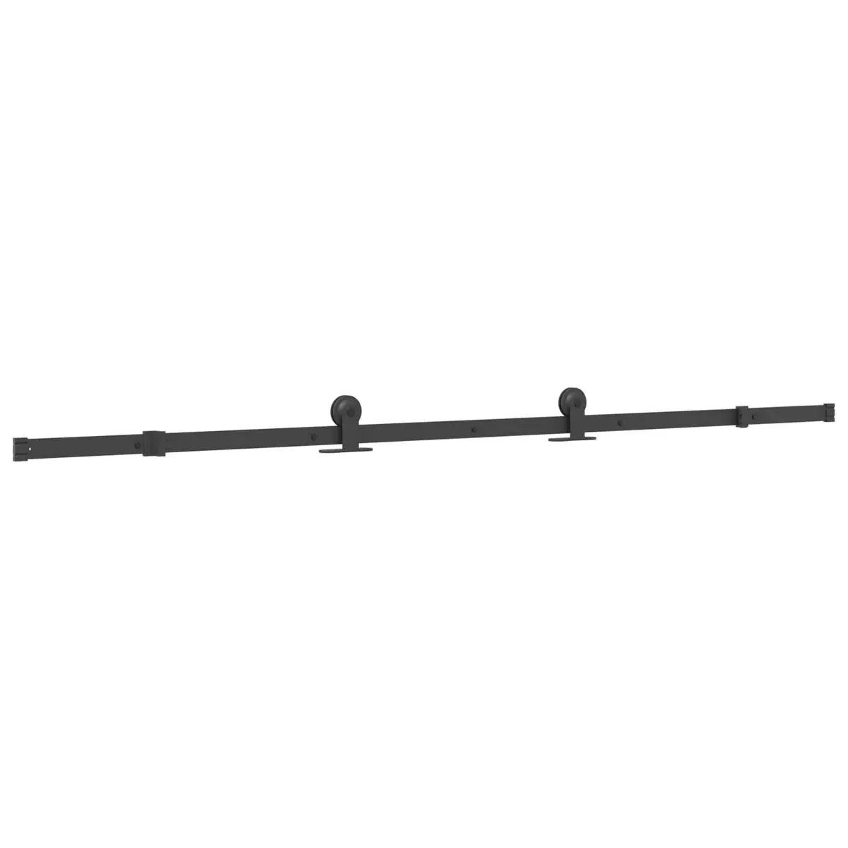 Sliding Door Room Divider Space Saving 90 x 210 cm Natural Wood Black Steel Track