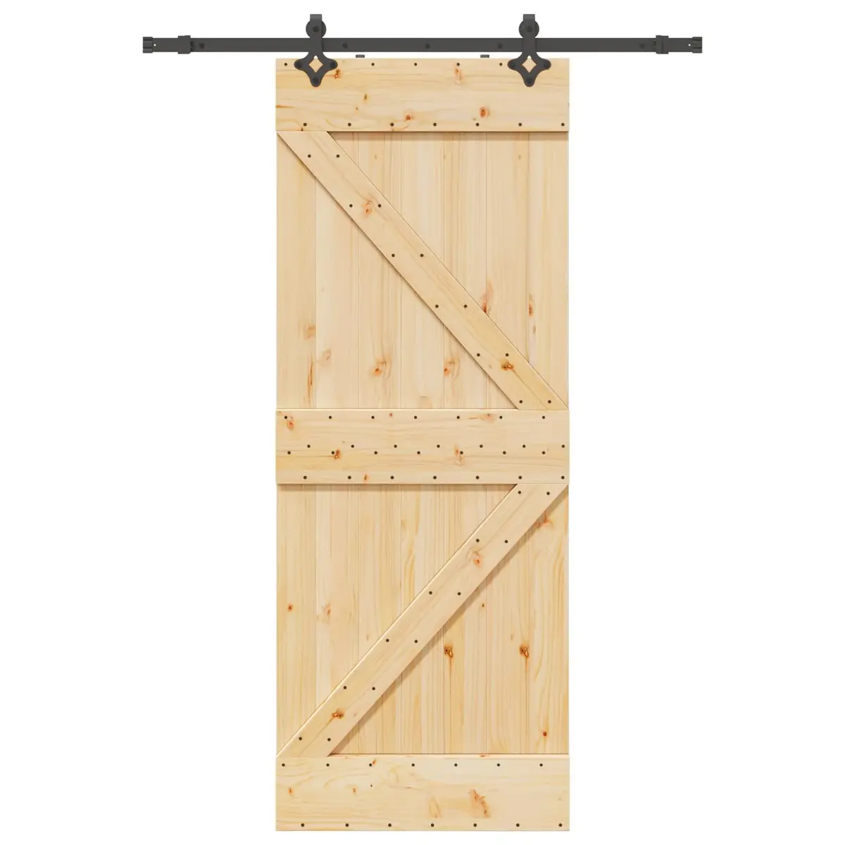 Sliding Door Space-Saving Interior Room Divider 80 cm Brown and Black