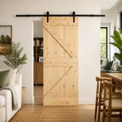 Sliding Door Modern Design Smooth Top Track Mechanism Space-Saving Room Divider