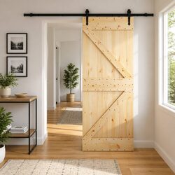 Reliable Sliding Door Made from Solid Pine Wood - 80x210cm