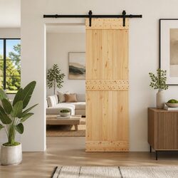 Warm and Reliable Sliding Door with Pine Wood Frame
