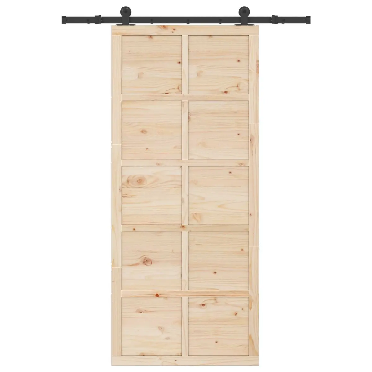 Sliding Door Natural Brown 80 x 208 cm Solid Pine Wood Interior Room Divider