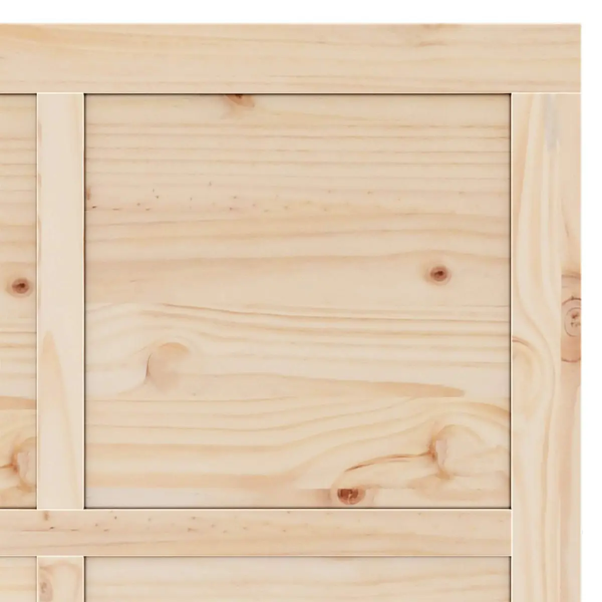 Sliding Door Solid Pine Wood Space-Saving 100 x 208 cm Brown